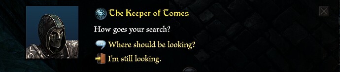 Keeper of Tomes typo