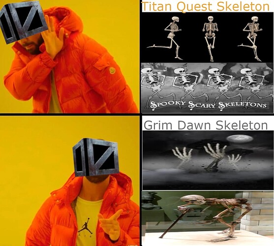 Grim Dawn - Titan Quest Skeleton Comparisons