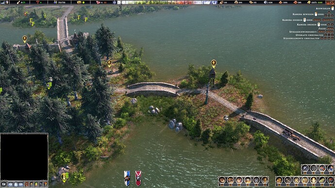6 One of the small islands explored and fortified in mid-game