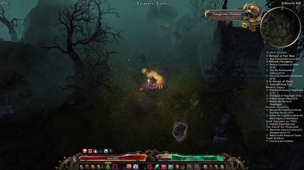 grim dawn hallowed hill