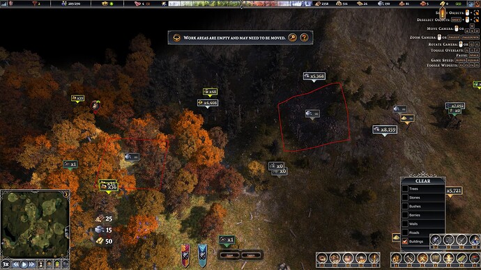 FF Clear buildings includes deep stone sites