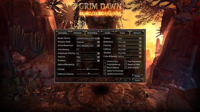 grim dawn video settings