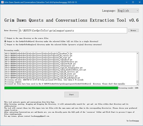 Grim Dawn Quests and Conversations Extraction Tool