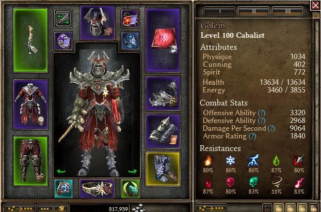 grim dawn barrowholm faction items