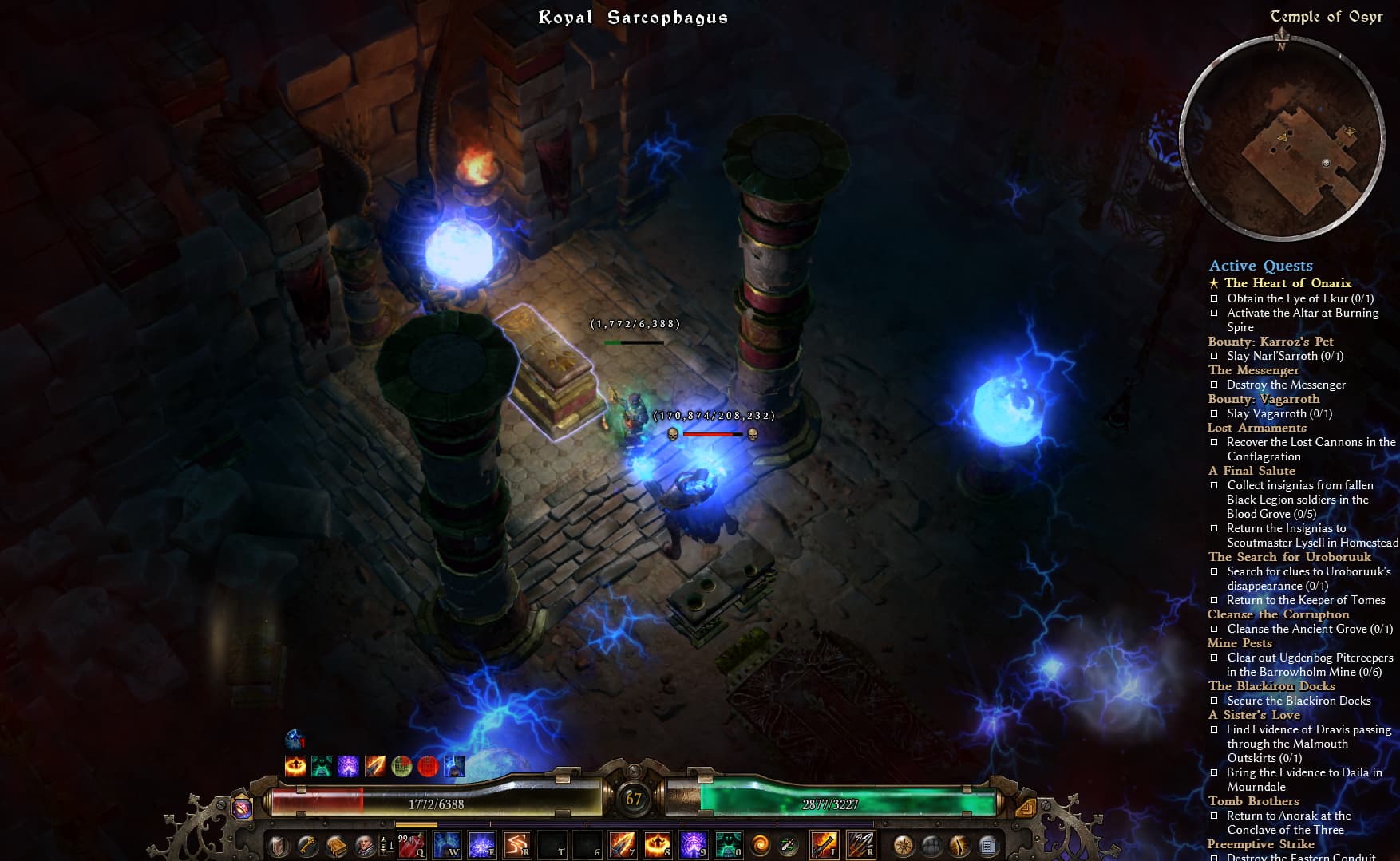 Hit a Brick Wall: Can't get Eye of Ekur to drop (Sarcophagus is