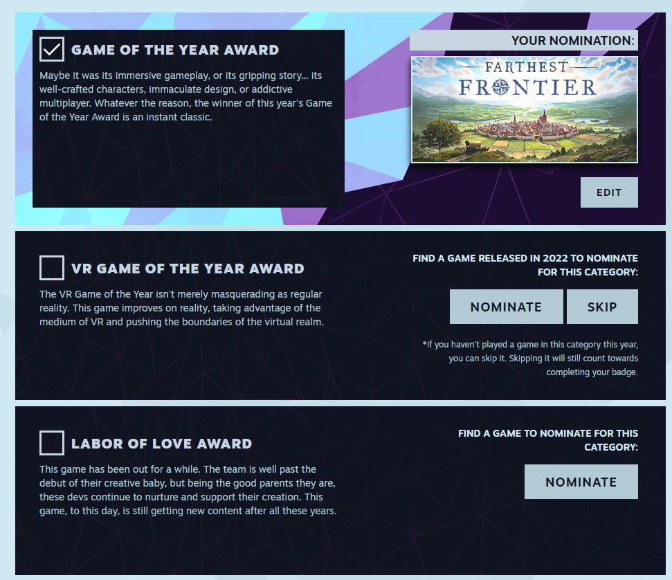 Steam Awards 2022 Winners - The Game of the Year is