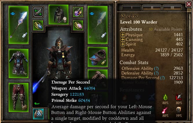 Damage with savagery stacks
