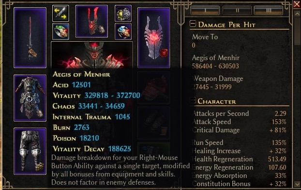 Vit Aegis damage