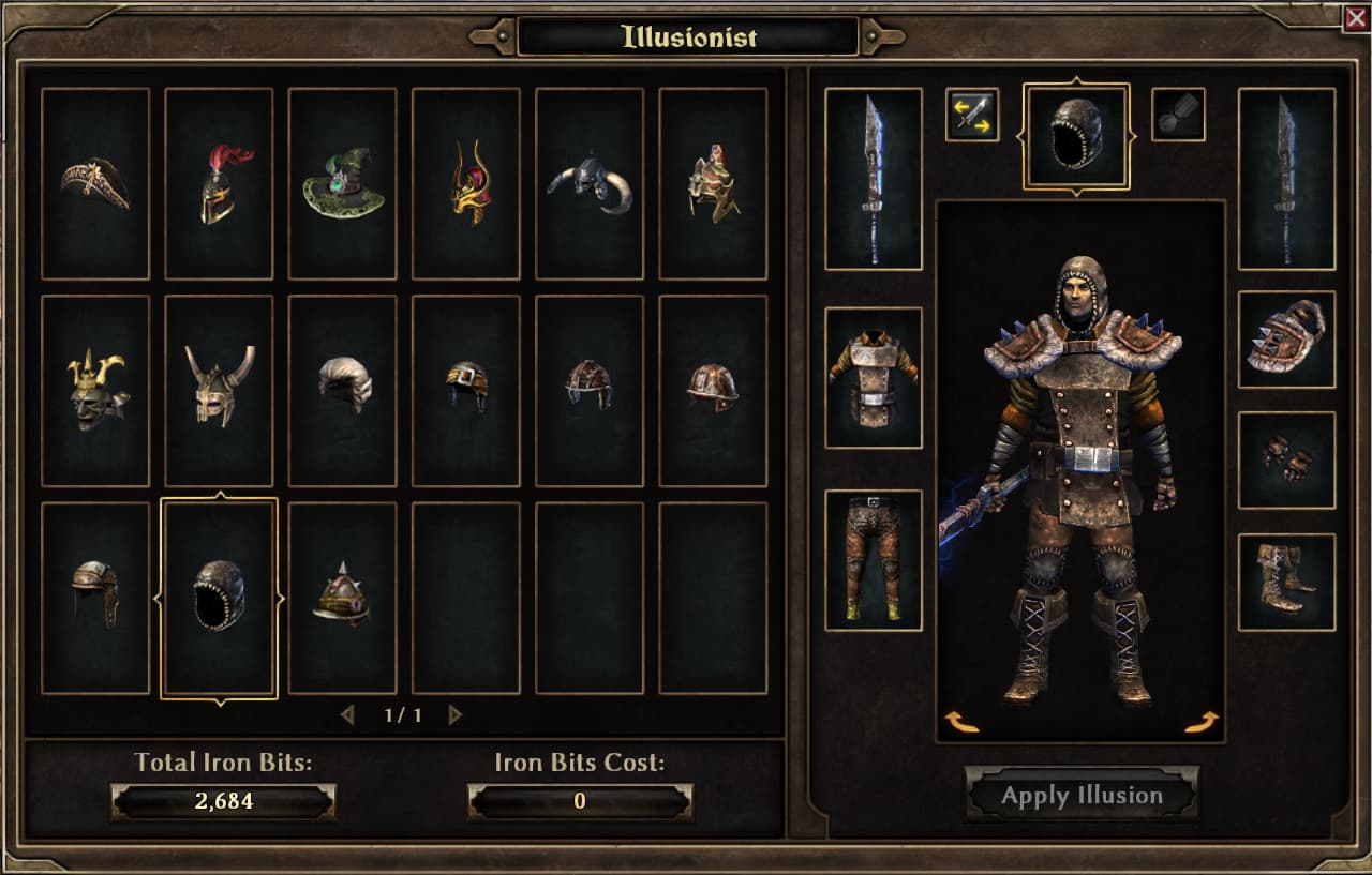 Loyalist Items Packs, illusionist doesnt show the coats or armours? -  General Discussion - Crate Entertainment Forum