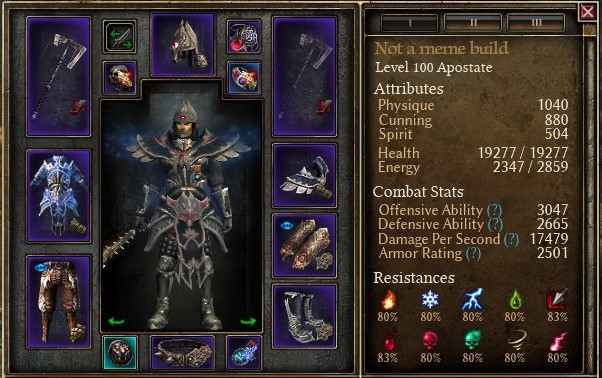 Bleed apostate stats