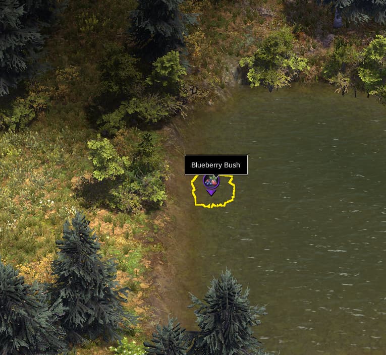 Blueberry bush inside lake Bug Reporting Crate Entertainment Forum